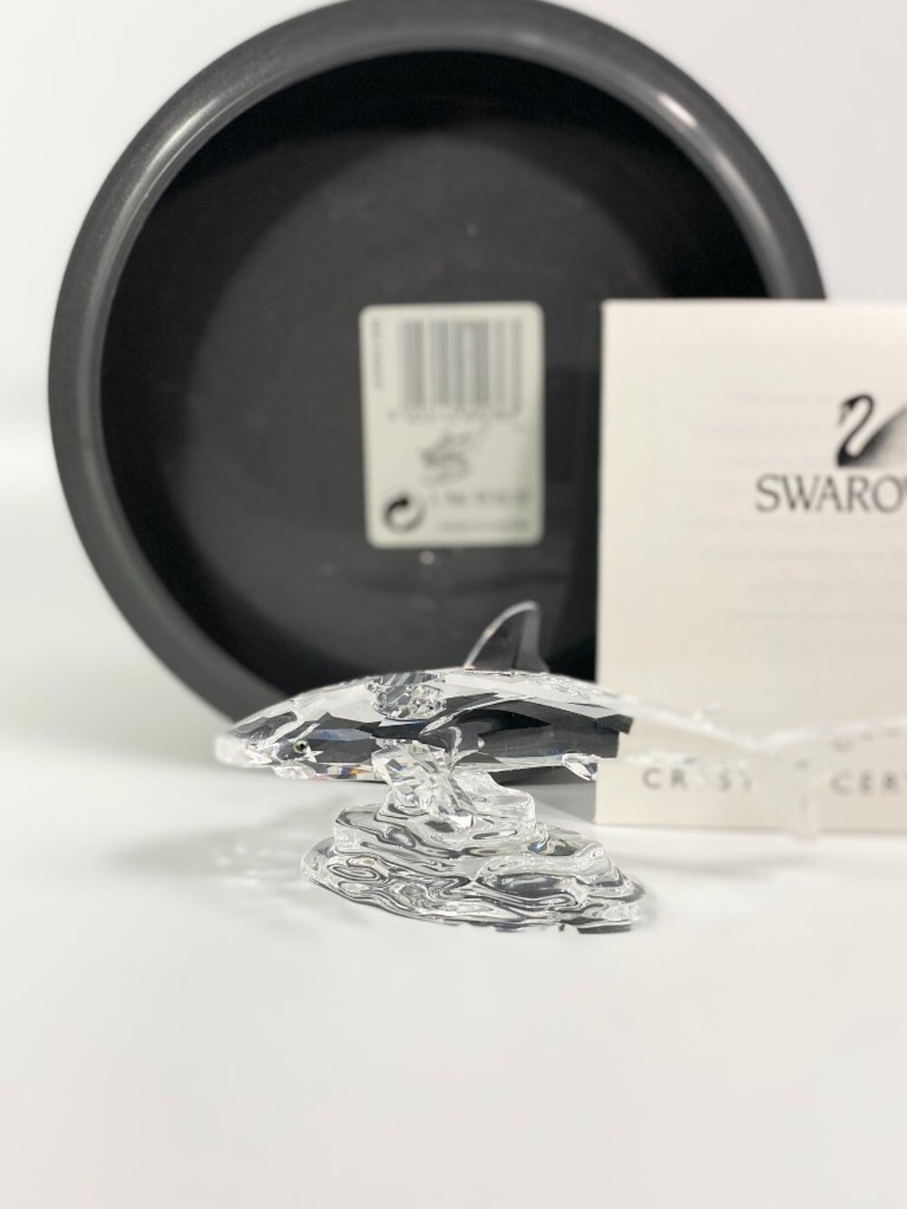 RARE !!! Swarovski Silver Crystal Shark 5 inches Figurine with Box and CoA